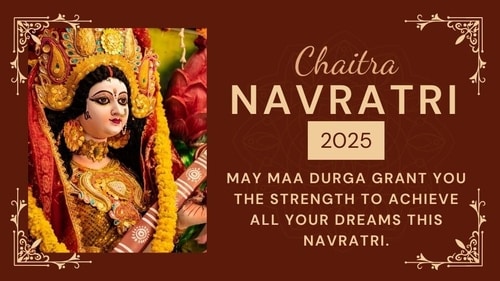 Happy Chaitra Navratri 2025. (Image by Canva) Happy Chaitra Navratri 2025. (Image by Canva)
