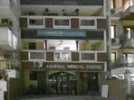 Agarwal Medical Centre in GK1 on Sunday. (HT Photo) Agarwal Medical Centre in GK1 on Sunday. (HT Photo)