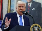 Donald Trump hit out at "fake news media" for blowing, the Signal chat about Yemen strikes, out of proportion