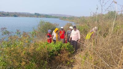 A team from Shahapur police recovered the body A team from Shahapur police recovered the body