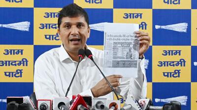 AAP’s Delhi unit chief Saurabh Bhardwaj. (Vipin Kumar/HT Photo)