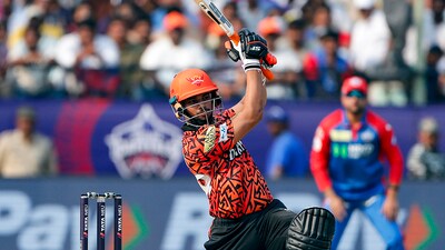 Aniket was head and shoulders above his teammates and went on to score his maiden IPL half-century. He eventually fell to Kuldeep Yadav on 74 off 41 while Klaasen fell before him to Mohit Sharma on 32 off 19. (ANI) Aniket was head and shoulders above his teammates and went on to score his maiden IPL half-century. He eventually fell to Kuldeep Yadav on 74 off 41 while Klaasen fell before him to Mohit Sharma on 32 off 19. (ANI)