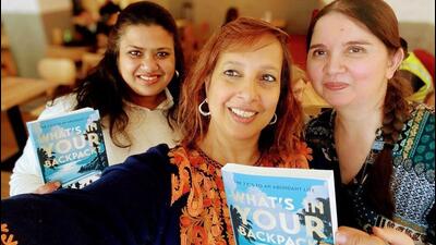 Aditi, the author, and Rohini ( L to R). Aditi, the author, and Rohini ( L to R).
