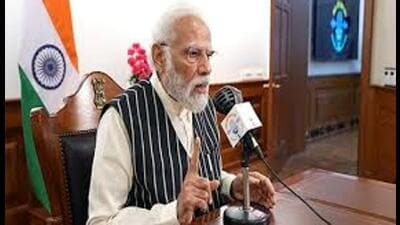 BJP leaders listen to PM Modi’s monthly radio programme at events across Uttar Pradesh capital . (HT file)