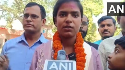 Sakshi Kumar is one of the three toppers along with Anshi Kumari and Ranjan Verma who scored an impressive 489 out of 500 marks in the BSEB matric exams 2025. (Image source: x.com/ANI) Sakshi Kumar is one of the three toppers along with Anshi Kumari and Ranjan Verma who scored an impressive 489 out of 500 marks in the BSEB matric exams 2025. (Image source: x.com/ANI)