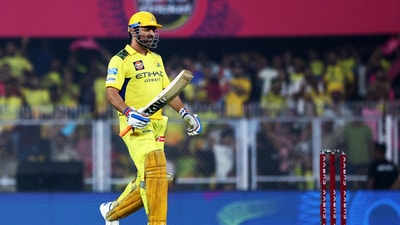 Sandeep Sharma struck the crucial blow by removing MS Dhoni, with Shimron Hetmyer taking a stunning catch to eventually defend 20 runs in the last six balls. (REUTERS)