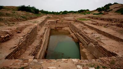Dholavira, an excavated site of the ancient city of Harappa civilisation, in Gujarat. (Alamy Stock Photo)