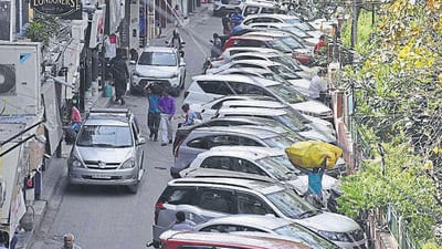 M Block market parking. (HT Archive) M Block market parking. (HT Archive)