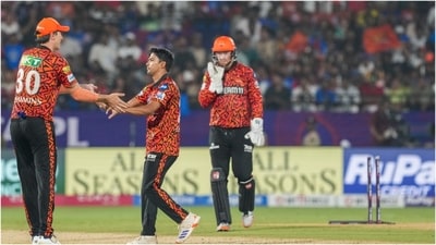 Zeeshan Ansari (c) celebrates the dismissal of KL Rahul during DC vs SRH match (PTI) Zeeshan Ansari (c) celebrates the dismissal of KL Rahul during DC vs SRH match (PTI)