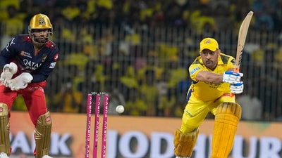 CSK's MS Dhoni plays a shot. (PTI) CSK's MS Dhoni plays a shot. (PTI)