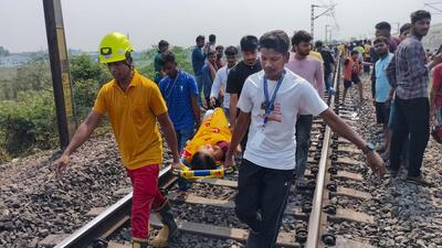 Rescue operation underway after 11 coaches of the SMVT Bengaluru-Kamakhya AC Express derailed near Cuttack in Odisha on Sunday. (PTI) Rescue operation underway after 11 coaches of the SMVT Bengaluru-Kamakhya AC Express derailed near Cuttack in Odisha on Sunday. (PTI)