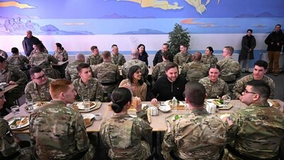 U.S. officials knocked on people's doors in Nuuk to see whether they would like to meet the second lady, according to Jesper Steinmetz of Denmark's TV 2. However, they encountered rejection from everyone, the report added, saying that her team's efforts went horribly wrong. However, the White House has rejected the claim.(Photo by Jim WATSON / POOL / AFP) (AFP) U.S. officials knocked on people's doors in Nuuk to see whether they would like to meet the second lady, according to Jesper Steinmetz of Denmark's TV 2. However, they encountered rejection from everyone, the report added, saying that her team's efforts went horribly wrong. However, the White House has rejected the claim.(Photo by Jim WATSON / POOL / AFP) (AFP)