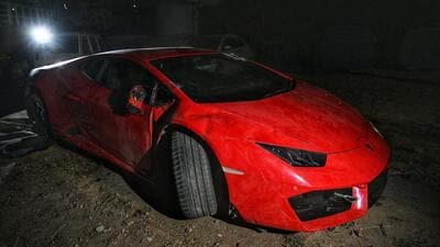 The Lamborghini Huracán was registered in Pondicherry. (Sunil Ghosh/HT Photo) The Lamborghini Huracán was registered in Pondicherry. (Sunil Ghosh/HT Photo)