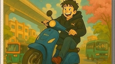 The animated clip, featuring a rider executing a wheelie, was shared by Bengaluru Police. The animated clip, featuring a rider executing a wheelie, was shared by Bengaluru Police.