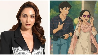 Kiara Advani reacted to a Ghibli-style edit of her film still.