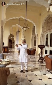 Priyanka Chopra shares a video of flute artist in Jaipur.