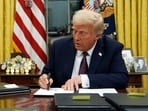 President Donald Trump signs an executive order on TikTok in the Oval Office of the White House, in Washington. President Donald Trump signs an executive order on TikTok in the Oval Office of the White House, in Washington.