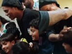 Ajith Kumar's son Aadvik was all smiles as he posed for pictures with Ronaldinho Gaúcho.