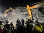 Rescue personnel operate following a strong earthquake, in Mandalay.