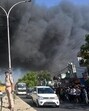 Multiple CCTV videos were also circulated on social media platforms, showing a cloud of thick smoke billowing out of the factory. (Sunil Ghosh/HT Photo)
