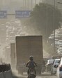 Stretches of South Delhi, particularly along the Ring Road and Outer Ring Road, are engulfed in clouds of dust. (HT Archive) Stretches of South Delhi, particularly along the Ring Road and Outer Ring Road, are engulfed in clouds of dust. (HT Archive)