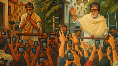 Amitabh Bachchan shares Ghibli-edits from his fan meet. Amitabh Bachchan shares Ghibli-edits from his fan meet.