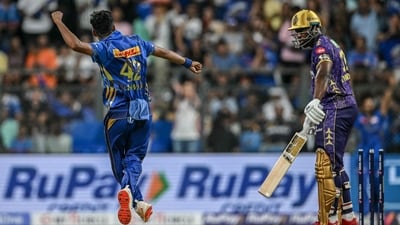 Initially, debutant Ashwani Kumar’s four-wicket haul saw KKR crumble for 116 in 16.2 overs. (AFP)