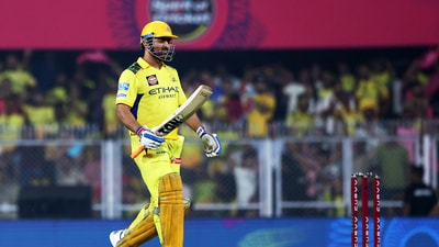 Chennai Super Kings' MS Dhoni walks after losing his wicket (REUTERS)