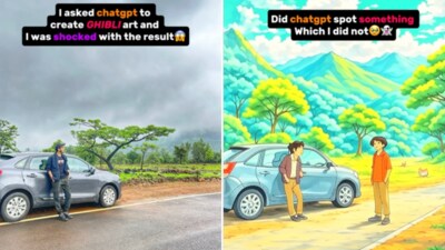 An Instagram user was 'shocked' to see an extra person in his AI-generated Ghibli edit. (Instagram/@shishir_travelkar) An Instagram user was 'shocked' to see an extra person in his AI-generated Ghibli edit. (Instagram/@shishir_travelkar)