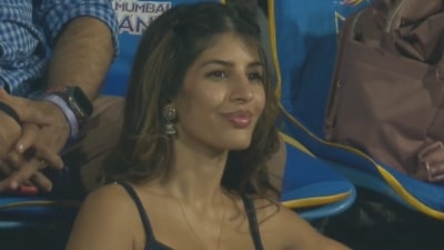 Hardik Pandya's rumoured girlfriend Jasmin Walia was spotted in the stands for the match between Mumbai Indians and Kolkata Knight Riders on Monday night. Hardik Pandya's rumoured girlfriend Jasmin Walia was spotted in the stands for the match between Mumbai Indians and Kolkata Knight Riders on Monday night.