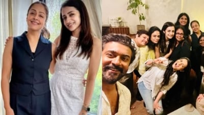 Jyotika and Trisha Krishnan posted pictures from their meet-up on Instagram. Jyotika and Trisha Krishnan posted pictures from their meet-up on Instagram.