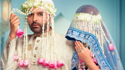 Kis Kisko Pyaar Karoon 2 first look: Kapil Sharma will return as the star of his own film for the first time in years. Kis Kisko Pyaar Karoon 2 first look: Kapil Sharma will return as the star of his own film for the first time in years.