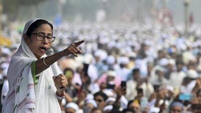 Mamata Banejee was addressing an Eid prayers programme on Red Road. (PTI photo) Mamata Banejee was addressing an Eid prayers programme on Red Road. (PTI photo)