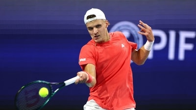 Jakub Mensik upset Novak Djokovic 7-6 (7/4), 7-6 (7/4) to win the Miami Open. (Getty Images via AFP) Jakub Mensik upset Novak Djokovic 7-6 (7/4), 7-6 (7/4) to win the Miami Open. (Getty Images via AFP)