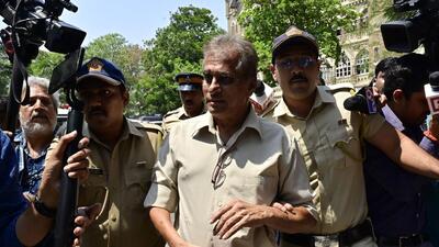 Mumbai, India - March 25, 2025: Disha Salian's father Satish Salian leaves CP office after meeting Jt CP crime at CP office in Mumbai, India, on Tuesday, March 25, 2025. (Photo by Anshuman Poyrekar/ Hindustan Times) (Hindustan Times) Mumbai, India - March 25, 2025: Disha Salian's father Satish Salian leaves CP office after meeting Jt CP crime at CP office in Mumbai, India, on Tuesday, March 25, 2025. (Photo by Anshuman Poyrekar/ Hindustan Times) (Hindustan Times)