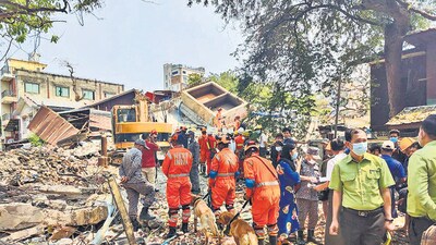 NDRF personnel work under 'Operation Brahma' to provide humanitarian aid and assistance at an earthquake-hit site in Myanmar. (PTI) NDRF personnel work under 'Operation Brahma' to provide humanitarian aid and assistance at an earthquake-hit site in Myanmar. (PTI)