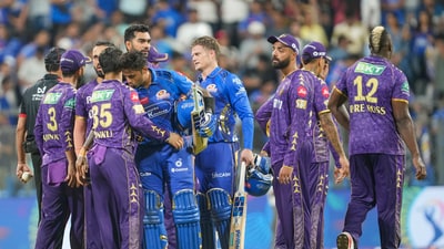 Meanwhile, Suryakumar Yadav hit the match-winning six, as MI won the match. (PTI)