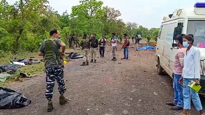 The gunfight broke out at around 9 am in a forest along the border of Dantewada and Bijapur districts, located in the region. (File) (PTI) The gunfight broke out at around 9 am in a forest along the border of Dantewada and Bijapur districts, located in the region. (File) (PTI)