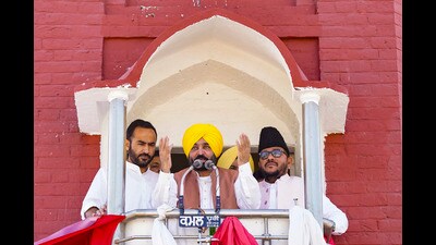 Punjab CM Bhagwant Mann speaks during Eid-ul-Fitr celebration in Malerkotla. (Sourced) Punjab CM Bhagwant Mann speaks during Eid-ul-Fitr celebration in Malerkotla. (Sourced)