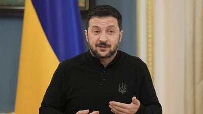 Ukrainian President Volodymyr Zelenskyy has called on European countries to stop the "evil" of Russian war crimes from spreading in Ukraine (AP) Ukrainian President Volodymyr Zelenskyy has called on European countries to stop the "evil" of Russian war crimes from spreading in Ukraine (AP)