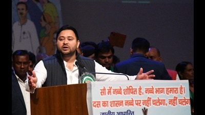 Tejashwi Yadav’s challenge will be to keep the gathbandhan together and offer a narrative that offsets the criticism about its past record in office while challenging the NDA’s claims on governance (HT Photo) Tejashwi Yadav’s challenge will be to keep the gathbandhan together and offer a narrative that offsets the criticism about its past record in office while challenging the NDA’s claims on governance (HT Photo)