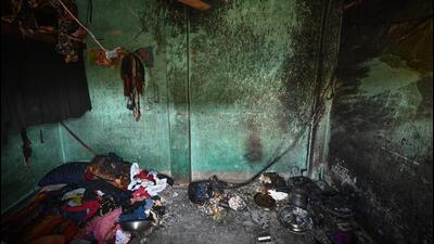The site of the blaze. (Sanchit Khanna/HT Photo) The site of the blaze. (Sanchit Khanna/HT Photo)