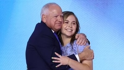 Hope Walz with her dad Tim Walz (Reuters) Hope Walz with her dad Tim Walz (Reuters)