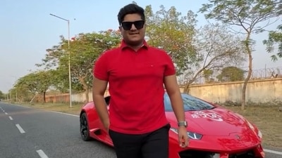 The owner of the Lamborghini is Greater Noida-based Mridul Tiwari (24), whose popular YouTube channel is named ‘The MriDul’. (Instagram/themridul_) The owner of the Lamborghini is Greater Noida-based Mridul Tiwari (24), whose popular YouTube channel is named ‘The MriDul’. (Instagram/themridul_)