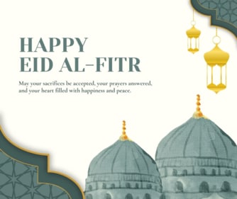 Wishing you a joyous Eid filled with laughter, love, and all the blessings your heart desires! Wishing you a joyous Eid filled with laughter, love, and all the blessings your heart desires!