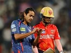 Digvesh Rathi gave a send off to PBKS opener Priyansh Arya Digvesh Rathi gave a send off to PBKS opener Priyansh Arya