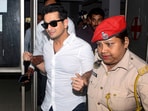 YouTuber Ranveer Allahbadia being brought for questioning by the Guwahati Police on March 7.