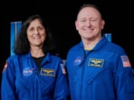 Astronauts Suni Williams and Butch Wilmore pose for a photo at Johnson Space Center on Monday, March 31, 2025, in Houston, U.S. Astronauts Suni Williams and Butch Wilmore pose for a photo at Johnson Space Center on Monday, March 31, 2025, in Houston, U.S.