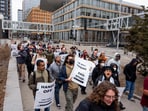 News of the student's arrest sparked protests, with members of the Graduate Labor Union-United Electrical, Radio and Machine Workers of America marching through downtown Minneapolis.