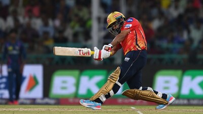 Prabhsimran Singh ensured that PBKS all but ended LSG's scant chances of winning the match in the powerplay itself. He creamed 69 runs in just 34 balls and PBKS had a score of 62/1 at the end of the first six overs.  (Hindustan Times)